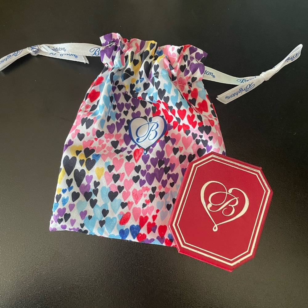 Brighton Colorful Heart Print Drawstring Pouch and Small Jewelry Box